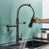 Senlesen Spring Kitchen Taps Pull Down Kitchen Sink Tap Brass Deck Mounted Two Spouts Double Mode Hot Cold Mixer Tap Crane