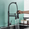 Senlesen Spring Kitchen Taps Pull Down Kitchen Sink Tap Brass Deck Mounted Two Spouts Double Mode Hot Cold Mixer Tap Crane