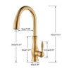 Golden Deck installation Pull Out Kitchen Tap Spray Kitchen Tap 360° Rotattble Hot Cold Sink Mixer Boost Mode Rose Golden