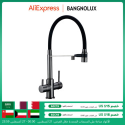 Gunmetal Kitchen Tap Filter 360 Swivel Pure Water Tap for 3 Ways Kitchen Pull Out Purification Water Mixer Double Handle