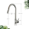 Smart Sensor Touch Kitchen Sink Tap Brushed Nickel Poll Out Spout Black/Gold Sensor Taps 360 Rotation Crane Two Functions