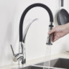 Kitchen Sink Tap Pull Down Rotating Black Sink Tap Hot And Cold Water Mixer Brass Tap Tap Deck Mounted Mixer Taps