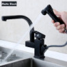 Pull-Out Kitchen Sink Tap Booster Sprayer Multifunction Hot And Cold Mixer Tap Midnight Black Two Mode Water Outlet