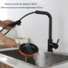 Black Touch Smart Sensor Touch Kitchen Tap/Pull Out Kitchen Taps Single Handle Mixer Taps 360 Rotatable Kitchen Sink Taps