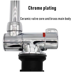 Caravan Tap 180 Degree Folding 360 Rotating Sink Tap Mobile Kitchen Bathroom RV Marine Boat Motorhome Camper Van Brass Body