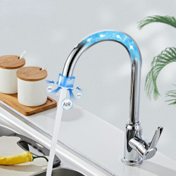 Kitchen Tap Any Direction Rotating Cold and Hot Water Mixer Tap Deck Installation Kitchen Basin Mixing Tap Silvery