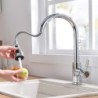 Brushed Nickel Kitchen Taps Single Hole Pull Out Spout Kitchen Sink Mixer Tap Stream Sprayer Head Chrome/Mixer Tap ברז מטבח