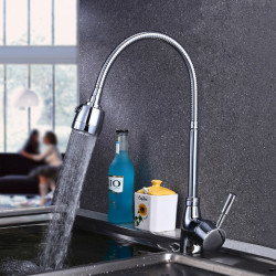 Kitchen Mixer Solid Brass Cold and Hot Kitchen Tap Single Hole Water Tap Kitchen Mixer Tap YT-6002