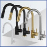 Stainless Steel Pull Out Kitchen Tap Hot and Cold Mix Water Tap Kitchen Tap Stream Deck Kitchen Sink Water Tap