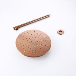 Shower Set Bath Brushed Rose Gold Rainfall Bathroom Tap Brass Diverter Mixer Tap Hand Held 8-12\