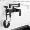 Matte Black Wall Mounted Kitchen Tap with Bidet Pull Down Kitchen Taps 360 Rotation Dual Function Sprayer Cold Hot Water