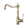 Gold Kitchen Tap 360 degrees rotating Tap table Basin sink Hot & cold water tap