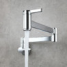 Wall Mount Cold Water Kitchen Tap Folding Arm Bathroom Tap Pot Filler Basin Spout Modern Brass Sink Double Switch