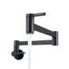 Wall Mount Cold Water Kitchen Tap Folding Arm Bathroom Tap Pot Filler Basin Spout Modern Brass Sink Double Switch