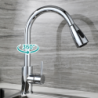 304 Stainless Steel Pull-out Kitchen Tap In The Bathroom with Dual Outlet Water Cooled and Hot Water Sink Tap
