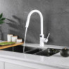 White Digital Touch Kitchen Tap Hot Cold Pull Out Kitchen Sink Mixer Tap Stainless Steel Sensor Touch Digital Kitchen Taps