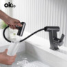 Washbasin Pull Out Tap Bathroom Deck Mounted Multi-function 360 Rotation Stream Sprayer Head Hot Cold Water Sink Mixer Tap