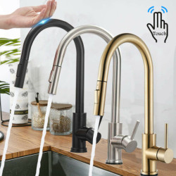 Smart Touch Kitchen Taps Crane for Sensor Kitchen Water Tap Sink Mixer Rotate Touch Tap Sensor Water Mixer Hot & cold Water