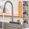 Kitchen Tap Waterfall Sink Hot Cold Water Tap Single Hole Stainless Steel Accessories Tap