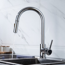 Black Kitchen Tap Taps Single Hole Pull Out Spout Kitchen Sink Mixer Tap Stream Sprayer Head Chrome Mixer Ta