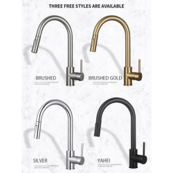 Black Kitchen Tap Taps Single Hole Pull Out Spout Kitchen Sink Mixer Tap Stream Sprayer Head Chrome Mixer Ta