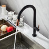 Black Kitchen Tap Single Hole Pull Out Spout Kitchen Sink Mixer Tap Stream Sprayer Head Chrome/Black Mixer Tap