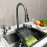 Popular Waterfall Tap 304 Stainless Steel Hot And Cold Rainfall Kitchen Sink Water Taps Pull Out Spray Kitchen Sink Tap