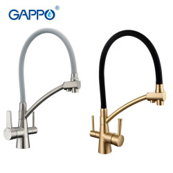 Kitchen Taps with filter water pull out cleaning deck mounted mixer cold hot water Tap black soft Silicone pvc tube