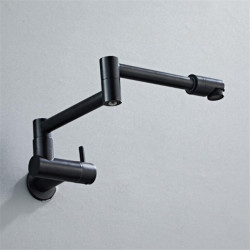 Blackend Foldable Pot Filler Tap Wall Mounted Kitchen Tap Single Cold Water Kitchen Tap Rotate Folding Spout For Kitchen