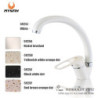 White Painting Kitchen Sink Tap Hot and Cold Water Mixer Single Handle Swivel Spout Kitchen Taps 5 Color Available