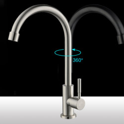 304 Stainless Steel Single Cold Water Kitchen Taps Tap Mixer Stand Sink Gourmet Cranes Lever Removable For Household Items