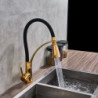 360 Swivel Kitchen Taps Pull Out LED Sprayer Mixer Water Vessel Sink Taps Cold and Hot Water Taps