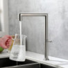 Kitchen 304 Stainless Steel 360 Rotation Cold & Hot Water Tap Body Surface Brushed Gun Grey Golden Color Single Handle