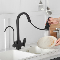 Touch Kitchen Mixer Tap Contemporary Pull Out Filter Kitchen Tap Brass Hot Cold Water Taps Smart Sensor Touch Kitchen Taps