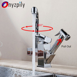 Kitchen Tap Chrome Led Pull Out Kitchen Tap Hot & cold Mixer Tap 2 Waterway 360 Swivel Deck Mounted de cozinh