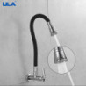 Wall Kitchen Tap Single Cold Water Kitchen Taps Crane 360 Degree Rotate Flexible Spout Kitchen Mixer Taps Black