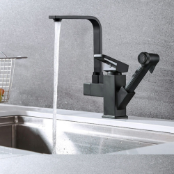 Pull Out Kitchen Tap Chrome Crane Hot and Cold Water Sink Mixer Tap Kitchen Accessories Black Kitchen Multi Function Tap