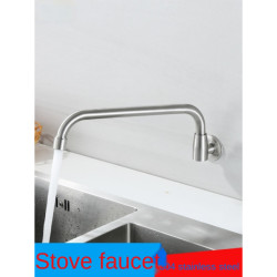 304 Stainless Steel Rotatable Semi-automatic Control System Sink Mixer Special Tap for Kitchen Stove In Hotel Single Cold