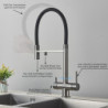 Kitchen Water Filter Tap Dual Spout Pure Drinking Water Mixer Tap Rotation Water Purification Feature Taps Kitchen Crane