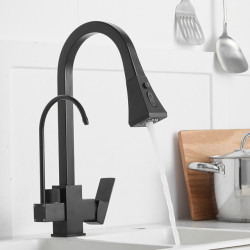 Black Touch Pull Out Kitchen Taps Quality Brass Leadfree Drinking Kitchen Water Tap Smart Sensor Touch Filter Kitchen Tap