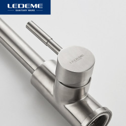Classic Kitchen Tap Stainless Steel Brushed Process Swivel Basin Tap 360 Degree Rotation Stainless Steel Tap