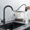 Rozin Smart Touch Kitchen Tap Black Poll Out Sensor Taps Brushed Gold 360 Rotated Crane Hot and Cold Water Mixer Taps