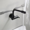 G1/2 wall mounted black kitchen single cold water Tap rotatable sink washbasin stainless steel Tap bathroom accessories