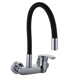 360 Rotation Tap Chrome Cold and Hot Water Power Swivel Kitchen Sink Mixer Tap Single Handle BR-9108