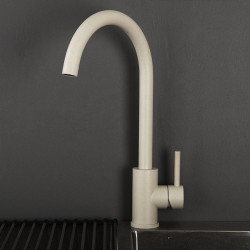 Beige Kitchen Sink Tap Mixer 360 Degree Rotation Water tap Hot & Cold Water Mixer Stainless Steel Deck Mounted