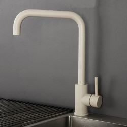 Beige Kitchen Sink Tap Mixer 360 Degree Rotation Water tap Hot & Cold Water Mixer Stainless Steel Deck Mounted