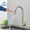 Sensor Kitchen Taps White Touch Inductive Sensitive Taps Mixer Water Tap Single Handle Dual Outlet Water Modes Deck Mount