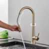 Sensor Kitchen Taps White Touch Inductive Sensitive Taps Mixer Water Tap Single Handle Dual Outlet Water Modes Deck Mount