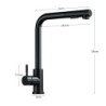 Kitchen Pull-out Tap Black SUS404 Tap 360 Rotation Dual Sprayer Hot Cold Water Tap Vessel Sink Mixer Tap Single Hole Tap