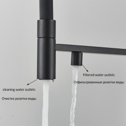 Black Grey Filtered Kitchen Tap Water Filter Kitchen Taps Filter Tap Mixer Water Purification Water Drinking Water Taps